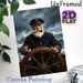 Sea Captain Themed Painting Poster, Realistic Dramatic Stormy Sea Scene Poster, Captivating Nautical Artwork, Ideal For Home Office And Coastal-themed_maomaolike.com