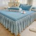 Ice Silk Latex Bed Skirt Set Three-Piece Single Washable Summer Cooling Pad Air Conditioning Mat Princess Style_maomaolike.com