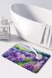 New Hampshire Purple Lilac In Watercolor Memory Foam Kitchen Mat Machine Washable Anti-Fatigue Mat Cushion Comfort Bath Mat Or Kitchen Rug_maomaolike.com