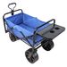 Folding Wagon Garden Shopping Beach Cart (Blue)_maomaolike.com