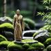 Copper-Plated Boya Swordsman Beauty Pine Tree Bonsai Plant Rockery Flowing Water Fish Tank Miniature Ornament Micro Landscape_maomaolike.com