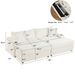 sofa With 2 Toss Pillows And A Ottoman ,Comfy Sofa- Deep Seat Couch For Living Room_maomaolike.com