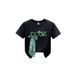 Women's Clothing fashion color matching embroidery short-sleeved T-shirt raw edge hip-wrapped A-line high waist denim skirt_maomaolike.com