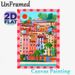 Coastal Town Painting Poster, Vibrant Colorful Mediterranean Hillside Town Poster, Bright Cheerful Seaside Urban Artwork, Ideal For Living Room_maomaolike.com