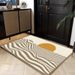 Living Room Rug Large Size Gorgeous Gold Frame Design Bedroom Rug Plush Thickened Machine Washable Thickened Underlay Interior Decorative Rug_maomaolike.com