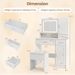 Makeup Vanity Desk With Mirror And Lights Dressing Table And Stool Set_maomaolike.com