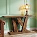 Console Table, Farmhouse Entryway Table With Geometric Base_maomaolike.com