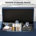 Upholstered Storage Ottoman Bench, Button Tufted Ottoman With Hidden Storage, Lift Top For Living Room, Dark Blue_maomaolike.com