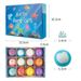 Ocean Bath Salt Ball Set 60g*12, Bath Bubble Balls, Children's Sea Salt Bath Balls, Gift Box Set._maomaolike.com