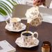 Exquisite Flower Love Coffee Cup Plate Ceramic Teapot Gift Box Set_maomaolike.com