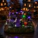 Halloween Spooky Village Miniature Decor With LED Lights - Skeleton Seesaw, Haunted House, And Pumpkin Tabletop Ornament For Home Party_maomaolike.com