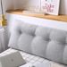 SOGA 4X 150cm Silver Triangular Wedge Bed Pillow Headboard_maomaolike.com