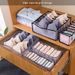 6/7/9/11 Grids Mesh Foldable Drawer Organizer Stackable Underwear Closet Storage Box
_maomaolike.com