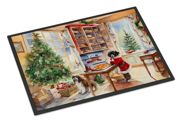 Havanese Christmas Cookies Doormat Front Door Mat Indoor Outdoor Rugs For Entryway, Non Slip Washable Low Pile, 24H X 36W_maomaolike.com