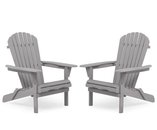 Wooden Folding Adirondack Chair Set Of 2, Solid Cedar Wood Lounge Patio Chairs For Garden, Lawn, Backyard_maomaolike.com