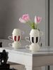 1pc Cup Overlapping Shape Ceramic Vase Modern European And American Style Design Small Fresh Vase Can Be Used To Decorate The Vase_maomaolike.com