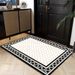 Living Room Rug Large Size Gorgeous Gold Frame Design Bedroom Rug Plush Thickened Machine Washable Thickened Underlay Interior Decorative Rug_maomaolike.com