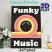 Funky Music Theme Painting Poster, Vintage Warm-toned Rainbow Graphic Poster, Stylish Music-inspired Decor Ideal For Living Room, Music Studio And_maomaolike.com