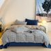 Wholesale INS Japanese Retro Plaid Nordic Simple Pure Jacquard Washed Four-Piece Full Cotton Yarn-Dyed 4-Piece Set_maomaolike.com