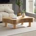 42.52 Inch Modern Wooden Handcraft Drum Coffee Table Irregular Shaped Coffee Table For Living Room,Small Coffee Table With Sturdy Pedestal_maomaolike.com