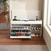 Entryway Bench With Shoe Storage,Adjustable 3-Tier Flip-Up Drawers & Hidden Cabinet,Space-Saving Shoe Organizer,Triple Storage And Modern Design,for Hallway And Living Room,White_maomaolike.com