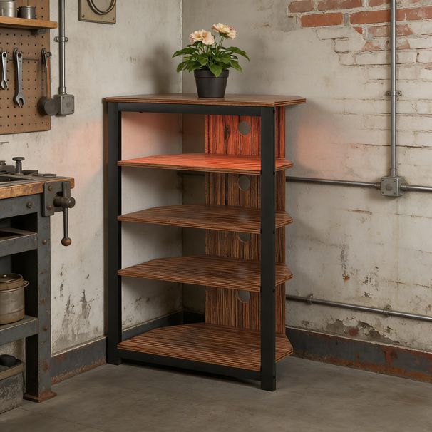 LED TV Stand, Entertainment Center With Storage Shelves And Steel Frame_maomaolike.com