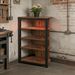 LED TV Stand, Entertainment Center With Storage Shelves And Steel Frame_maomaolike.com