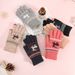 Christmas Touch screen gloves Women's winter fleece-thickened deer wool warm knit gloves_maomaolike.com