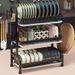 3 Layer Dish Drying Rack, Multi-Functional Kitchen Counter Organizer For Plates, Bowls & Cutlery_maomaolike.com
