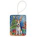 Fox Terrier Christmas Reindeer Porcelain Ornament Christmas Tree Hanging Decorations For Home Christmas Holiday, Rectangle, Gift, Multicolor_maomaolike.com