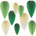 9Pcs Mixed Spring Shaped Paper Fans, Jungle Hanging Leaves For Wedding, Birthday, Graduation And Easter Decor_maomaolike.com