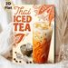 Thai Iced Tea Painting Poster, Warm-toned Bohemian Style Poster, Appealing Drink-themed Decor Ideal For Café, Kitchen And Dining Area_maomaolike.com