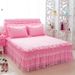 Korean Style Lace Skirt Single Piece Male President Dream Silk Bed Set Quilted Thickened 1.8m Mattress Non-Slip Protective Cover_maomaolike.com