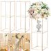2 Pack 31.5 Inch Golden Flower Stand With 2-Layer Acrylic Pane Metal Flower Display Rack Tables Centerpieces Floor Geometric Column Vases For T-Stage Wedding Birthday Party Decorations_maomaolike.com