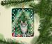 La Perm Cat By The Christmas Tree Porcelain Ornament Christmas Tree Hanging Decorations For Home Christmas Holiday, Rectangle, Gift, Multicolor_maomaolike.com