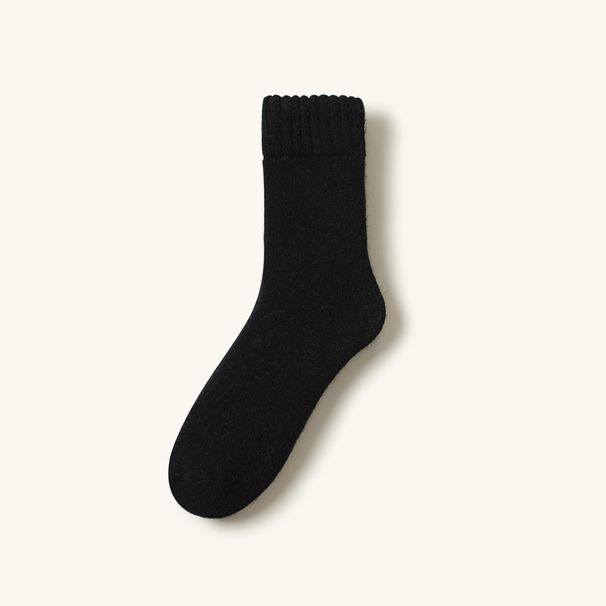 Winter Rabbit Wool Socks Women Thickened and Velvet Warm Sleep Towel Socks Men's Terry Socks Solid Color Snow Socks_maomaolike.com