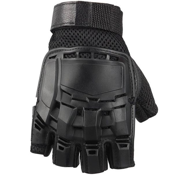 Tactical gloves Combat mechanical hard-shell protective gloves Outdoor half-finger gloves CS field training as tactical gloves_maomaolike.com