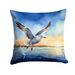 Gull Flying Low Throw Pillow Machine Washable, Indoor Outdoor Decorative Pillow For Couch, Bed Or Patio, 18Hx18W_maomaolike.com