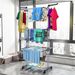 4-Tier Clothes Drying Rack, 67.7-inch Laundry Drying Rack With Foldable Base, 4-Tier Stainless Steel Drying Rack, Movable Laundry Rack For Indoor And Outdoor Use - Gray_maomaolike.com