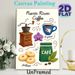 Puerto Rican Coffee Painting Poster, Vibrant Cartoon-style Poster, Featuring Coffee Grinder, Themed Cup, Orchid, Cookies & Coffee Bag, Adds Warm_maomaolike.com