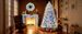 6FT Snow Flocked Christmas Tree, Pre-Lit Set With Tree & Garland & Wreath, Artificial Hinged Xmas Tree With Colorful LED Lights, 8 Lighting Modes, Pine Cones, Holiday Décor For Home_maomaolike.com
