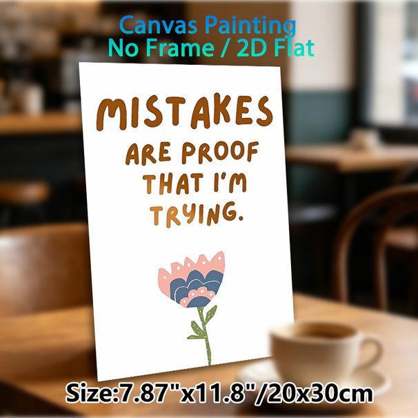 Inspirational Quote Painting Poster, Warm-toned Hand-drawn Floral & Typography Poster, Uplifting Motivational Decor Ideal For Home Office, Bedroom_maomaolike.com