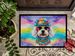 Bichon Frise Hippie Dawg Doormat Front Door Mat Indoor Outdoor Rugs For Entryway, Non Slip Washable Low Pile, 24H X 36W_maomaolike.com
