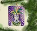 Borzoi King Of Mardi Gras Porcelain Ornament Christmas Tree Hanging Decorations For Home Christmas Holiday, Rectangle, Gift, Multicolor_maomaolike.com