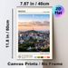 Seoul Cityscape Painting Poster, Warm-toned Vintage Travel-style Poster, Stunning Sunset Skyline Featuring N Seoul Tower, Ideal For Home, Office And_maomaolike.com