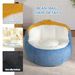 Oversized Bean Bag Chairs,Multicolor Fur Couch Filled With Shredded Sponge,Large Lounger Sofa For Living Room,No Assembly Required , Blue+White+Yellow_maomaolike.com