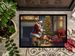 Basenji And Santa Claus Doormat Front Door Mat Indoor Outdoor Rugs For Entryway, Non Slip Washable Low Pile, 24H X 36W_maomaolike.com