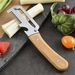 Wood Handle 2-in-1 Stainless Steel Peeler With Wide Blade, Labor Saving Vegetable Peeler Built-in Bottle Opener Kitchen Gadget
_maomaolike.com