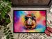 Hippie Animal Guinea Pig Doormat Front Door Mat Indoor Outdoor Rugs For Entryway, Non Slip Washable Low Pile, 24H X 36W_maomaolike.com