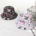 Hot Sale Graffiti printing tide fisherman personalized street pot Europe and the United States fashion hip-hop sun hat_maomaolike.com